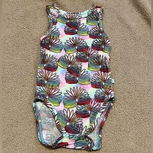 Posh Peanut Rainbow Slinky Sleeveless Tank Onesie Bodysuit EUC 18-24 months